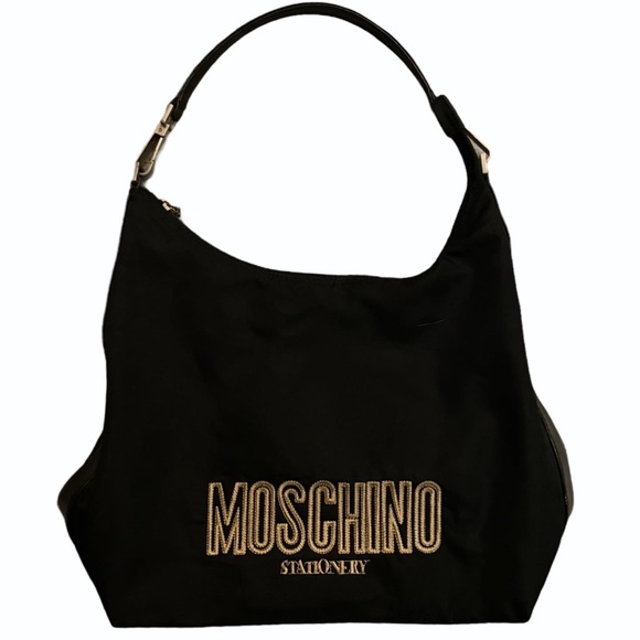 MOSCHINO Vintage Nylon / leather tote - Picture 1 of 11